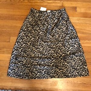 J crew factory leopard midi skirt